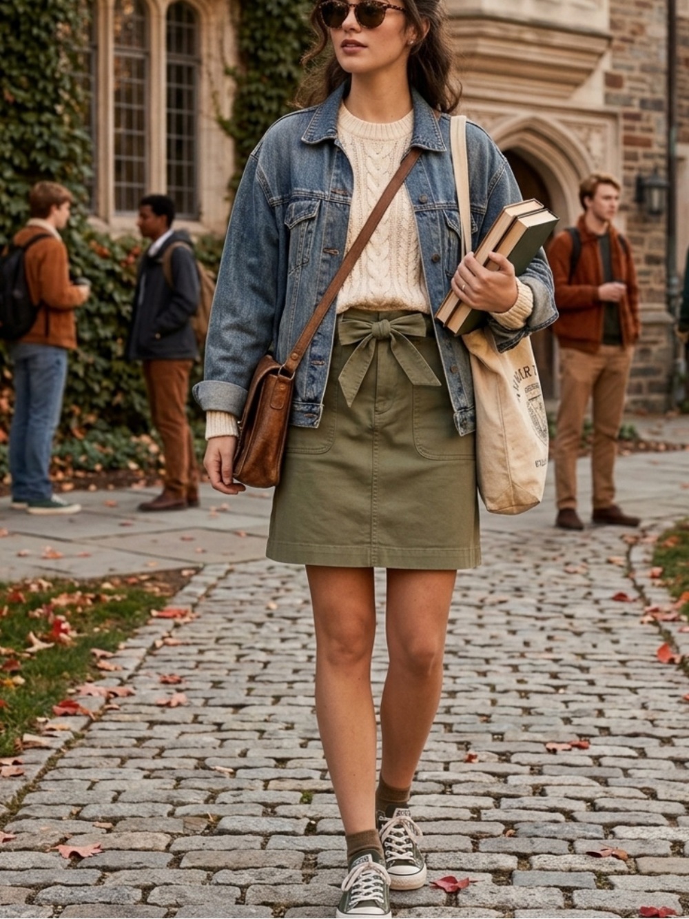 LOFT Olive Green Utility Pocket Mini Skirt